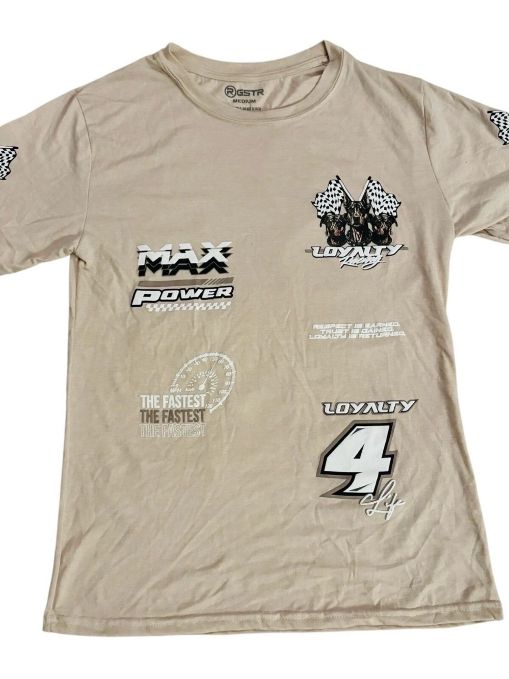 RGSTR Sz M Men Graphic Tee shirt Brown